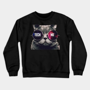 Techno Rave Cat Crewneck Sweatshirt